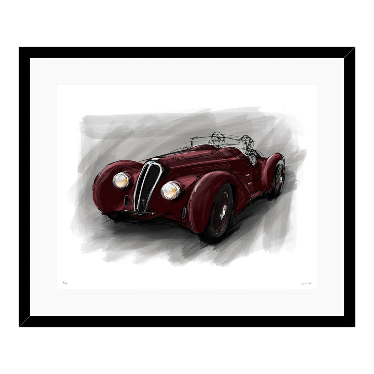 Belle Epoque Alfa Romeo 1938 - (73 x 88 cm)